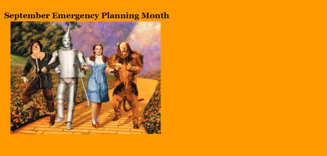 September is Emergency Planning Month